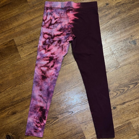 Aerie Chill Play Move Burgundy Split Dye Multicolor Cotton Leggings Size M - Picture 4 of 12